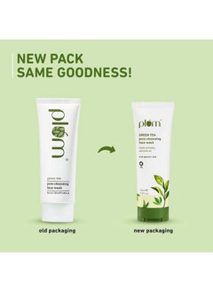 Plum Green Tea Pore Cleansing Face Wash For Oily Skin | With Glycolic Acid | Controls Excess Oil | Removes Dead Skin Cells | Gentle & Non-Drying | Women & Men | 100% Vegan | 100 Ml  - Image 2