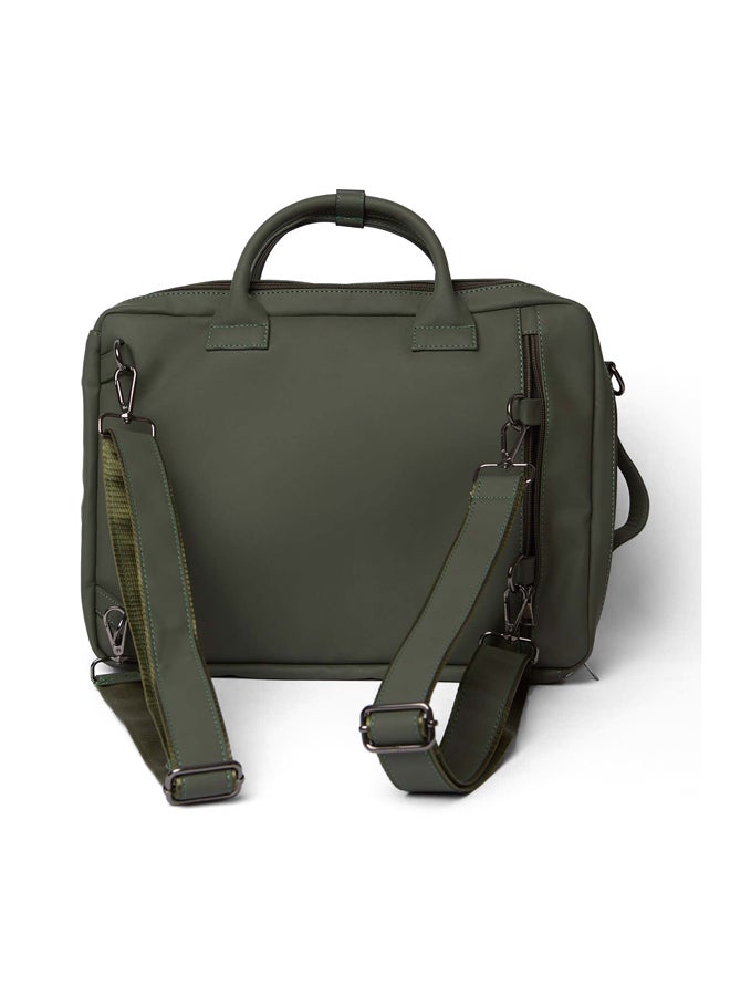 Fancy Logo Embellished Waterproof Backpack/Business Bag In With Front Pockets And Adjustable Straps
