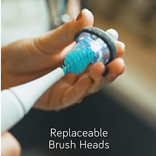 NANOBÉBÉ Nanobebe Electric Bottle Brush Cleaner – Baby Bottle Brush Electric Scrubber for Cleaning Brush for Baby Bottles - Rechargeable, Includes Replaceable Brush Head - Image 4