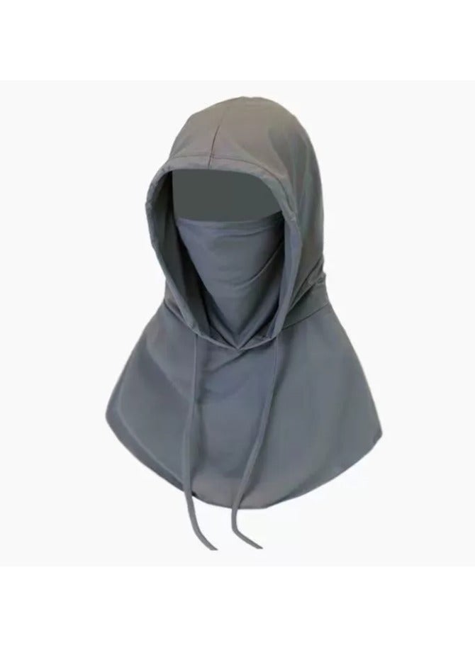 Goolsky Summer Ice Silk Sun Protection Head Cover – Outdoor Cycling Sunshade UV Blocking Full Face Neck Three in One Mask - Image 3