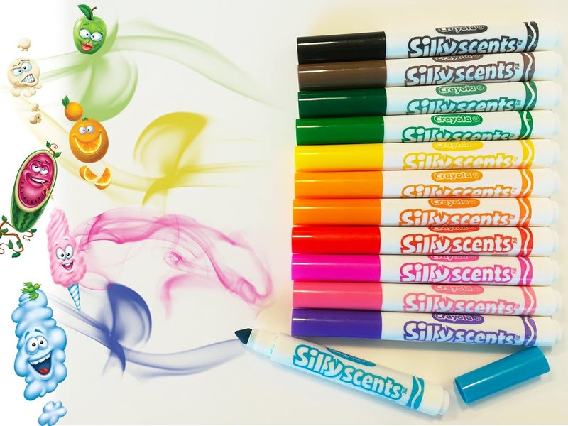 Crayola 58-8337-E-000 Silly Scents Scented Broad Lines Markers - 12 Pieces - Image 5