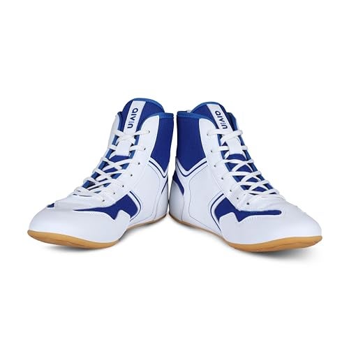 Aivin Pro Kabaddi League Shoes for Men I Mesh & Synthetic Upper| Rubber Outsole for Better Grip (White/Blue, UK Footwear Size System, Adult, Men, Numeric, Medium, 8) - Image 5