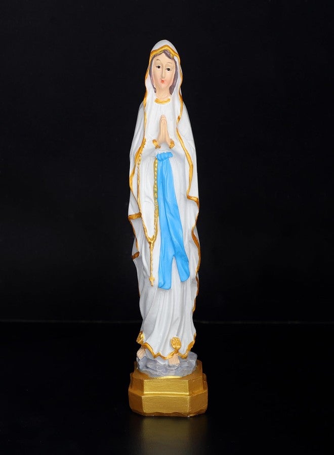KOMI Virgin Mary Statue 7.8 Inch Our Lady of Lourdes Religious Resin Statues Catholic Blessed Mother Virgen Maria Figurine for Home Altar Decor - Image 5