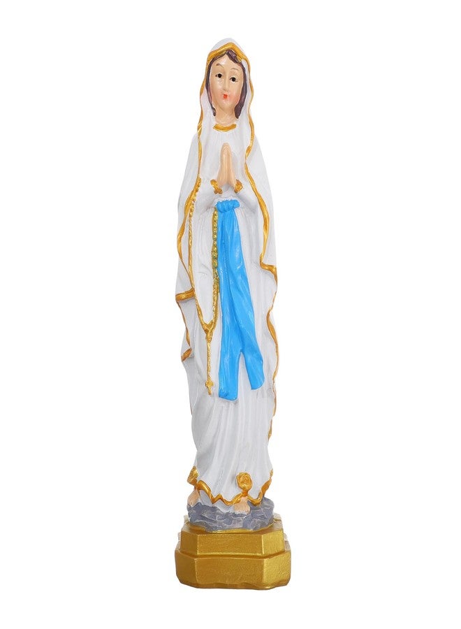 KOMI Virgin Mary Statue 7.8 Inch Our Lady of Lourdes Religious Resin Statues Catholic Blessed Mother Virgen Maria Figurine for Home Altar Decor - Image 1