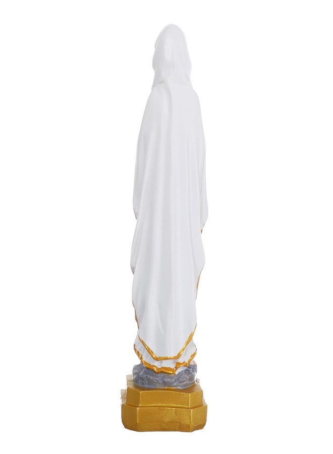 KOMI Virgin Mary Statue 7.8 Inch Our Lady of Lourdes Religious Resin Statues Catholic Blessed Mother Virgen Maria Figurine for Home Altar Decor - Image 3