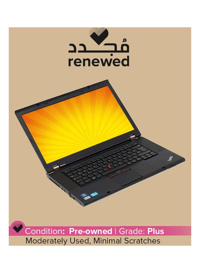 لينوفو مُجدد - لابتوب ثينك باد T530 لعام (2013) بشاشة 15.6 بوصة ومعالج إنتل كور i5 من الجيل الثالث وذاكرة رام 4 جيجابايت ومحرك أقراص صلبة سعة 500 جيجابايت وبطاقة رسومات إنتل بدقةٍ عالية الوضوح، أسود اللغة الإنجليزية أسود - Image 1