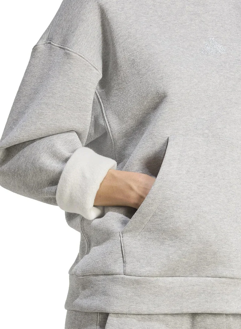 Adidas MGREYH Adidas W All Szn Hl Hd Grey Hooded Sweat Sweatshirts For Women for Women | Best Price UAE