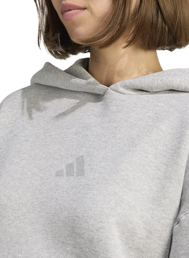 Adidas MGREYH Adidas W All Szn Hl Hd Grey Hooded Sweat Sweatshirts For Women for Women | Best Price UAE