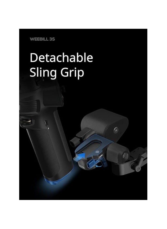 Zhiyun Zhiyun Weebill 3S Combo 3-Axis Gimbal Stabilizer for DSLR and Mirrorless Camera Compatible with Sony Nikon Canon Panasonic LUMIX Extendable Sling Grip Integrated Fill Light PD Fast Charge  - Image 2