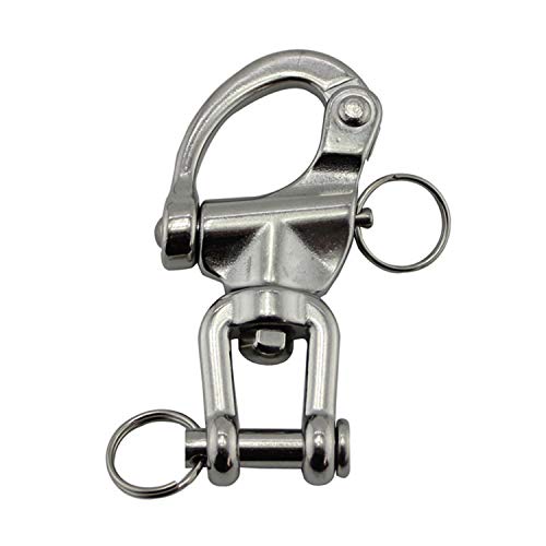 NRC&XRC Pair 5IN(128mm) Jaw Swivel Snap Shackle 316 Stainless Steel for Sailboat Spinnaker Halyard &Diving - Image 3