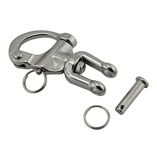 NRC&XRC Pair 5IN(128mm) Jaw Swivel Snap Shackle 316 Stainless Steel for Sailboat Spinnaker Halyard &Diving - Image 5