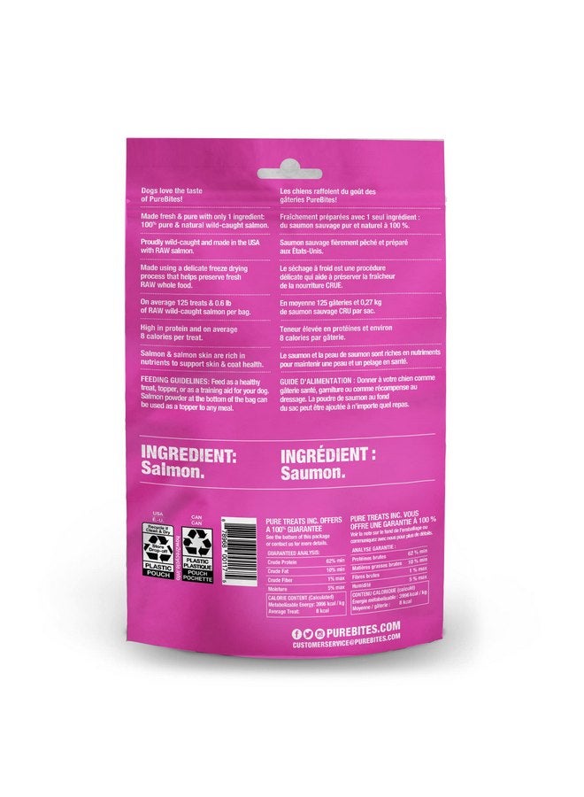 PureBites Freeze Dried Salmon Dog Treats 70g | 1 Ingredient | Made in USA (Packaging May Vary) - Image 2