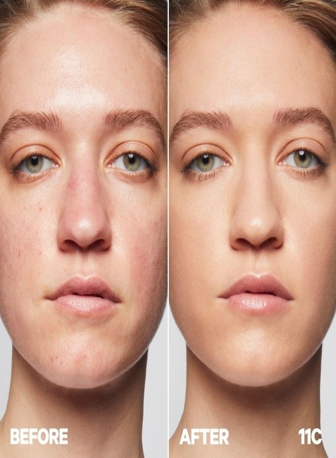 ميلك ميكب خافي عيوب سائل مرطب من ميلك ميك أب بحمض الهيالورونيك - 11C - لون فاتح متوسط ​​مع درجات لونية باردة، 8.5 مل | خافي عيوب كريمي طويل الأمد بتغطية كاملة - Image 3