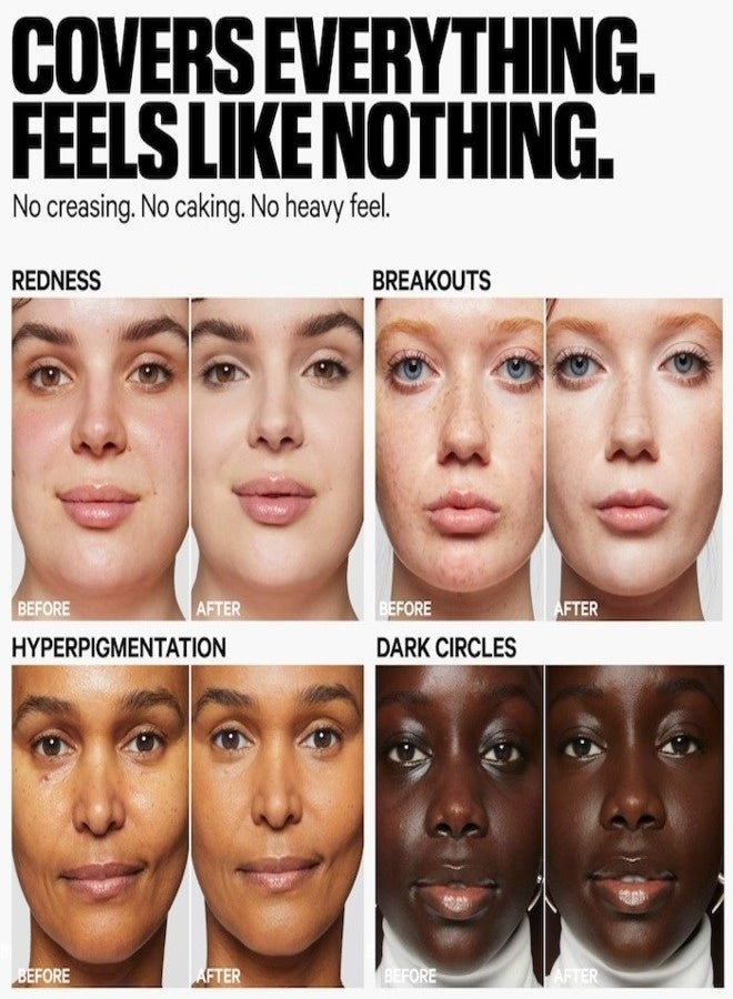 ميلك ميكب خافي عيوب سائل مرطب من ميلك ميك أب بحمض الهيالورونيك - 11C - لون فاتح متوسط ​​مع درجات لونية باردة، 8.5 مل | خافي عيوب كريمي طويل الأمد بتغطية كاملة - Image 5