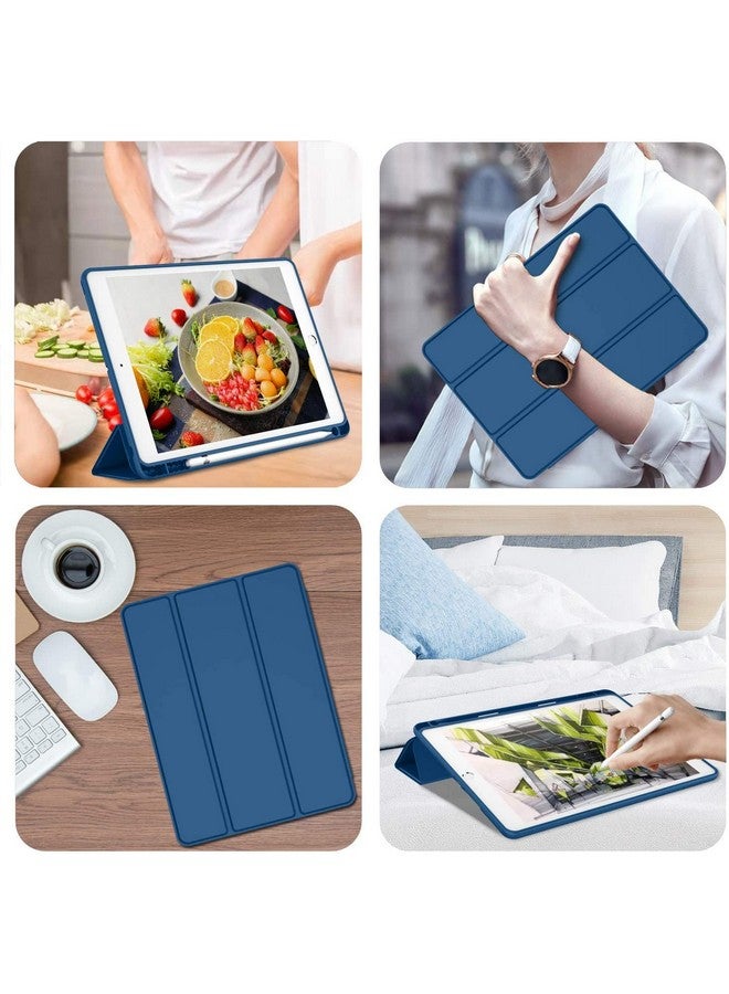 ProElite Smart Case for iPad 10.2 inch 2021 9th/8th/7th Gen [Auto Sleep/Wake Cover] [Pencil Holder] [Soft Flexible Case] Recoil Series - Dark Blue with Stylus Pen - Image 5