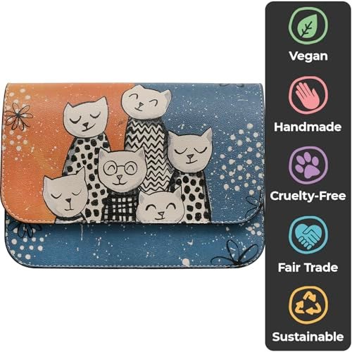 DOGO Handbags for Womens - Handmade, Vegan Leather and Unique Design Crossbody Bags for Women, Family Portrait Design - Image 5