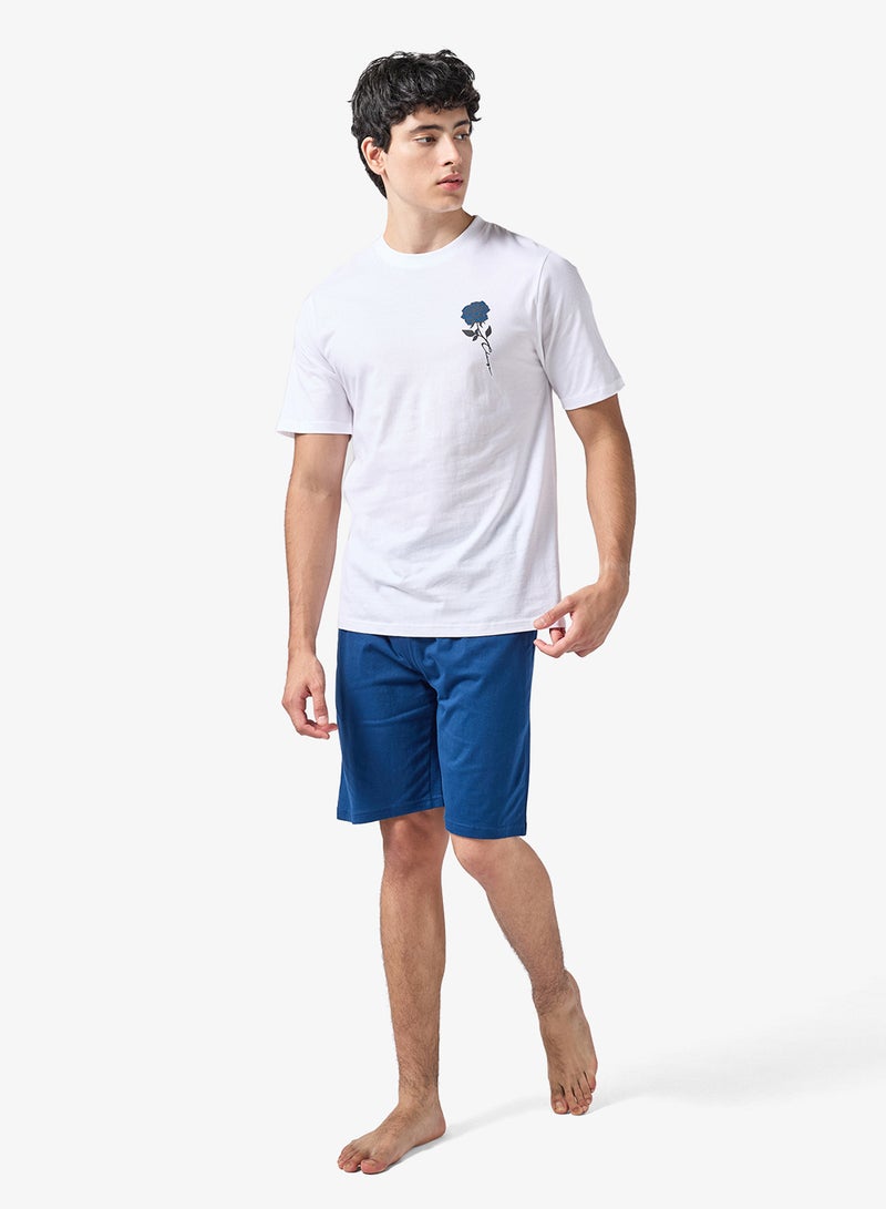 سفنتي فايف طقم بيجامة تي شيرت وشورت - Image 2
