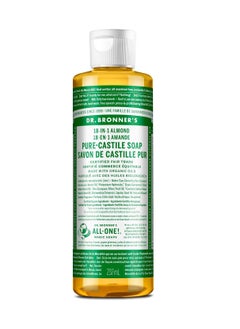 Dr. Bronner's Dr. Bronner's - Pure-Castile Liquid Soap (Almond, 8 ounce) - Made with Organic Oils, 18-in-1 Uses: Face, Body, Hair, Laundry, Pets and Dishes, Concentrated, Vegan, Non-GMO  - Image 1
