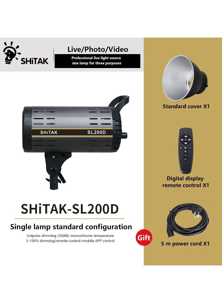 Loquat SL200D LED Photography Light 5600K Professional Photo Studio Spotlight Photography Lighting Bowens Mount - Image 2