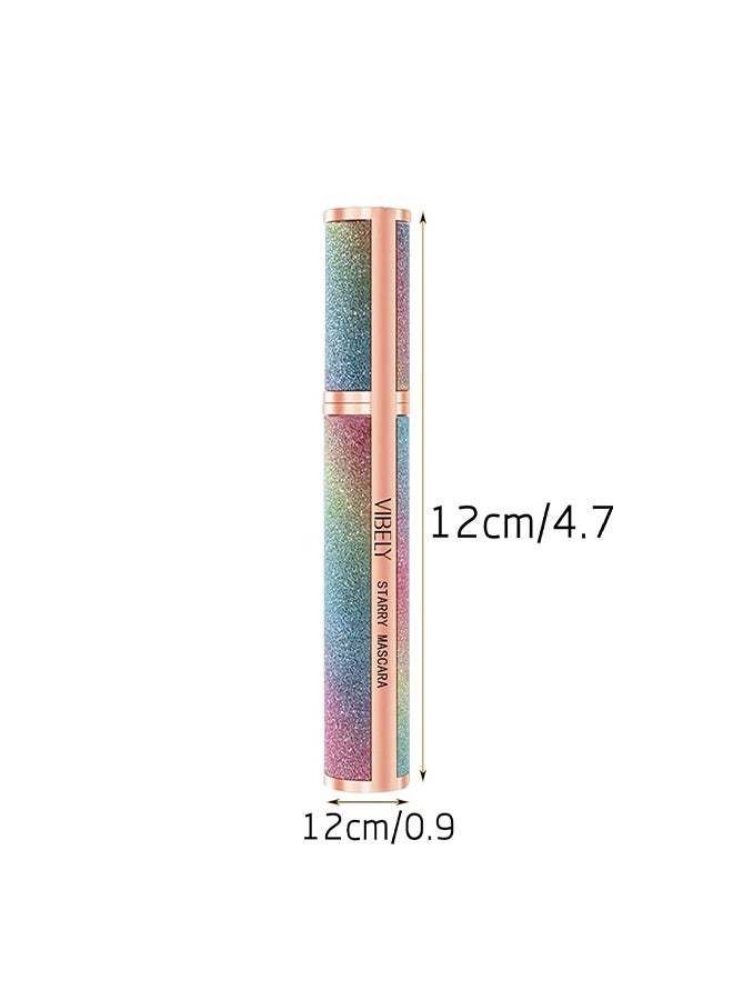 Vibely Starry Mascara, 4D Silk Fiber Lash Mascara Lengthening and Thick Long Lasting Waterproof & Smudge-Proof All Day Exquisitely Full Long Thick Eyelashes - Image 5