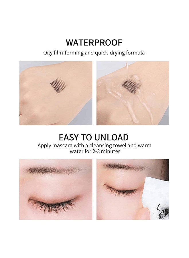 Vibely Starry Mascara, 4D Silk Fiber Lash Mascara Lengthening and Thick Long Lasting Waterproof & Smudge-Proof All Day Exquisitely Full Long Thick Eyelashes - Image 4