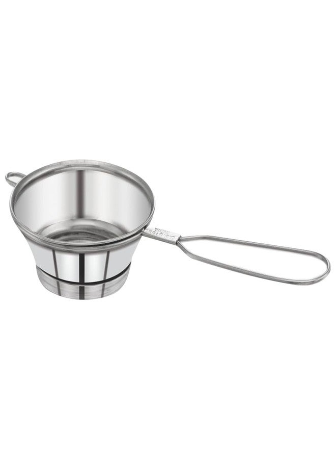 ONSUR Stainless Steel Channi for Tea Coffee Milk Nimbu Pani Oil Strainer with Funnel Every Indian Home Use A Teeny Infuser Strainer Removable Jali Steel, 17 Cm - Image 2