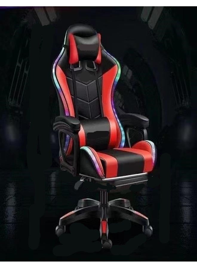 fashionhome Multifunction High Quality Ergonomic Swivel Gaming Chair Office Chair with RGB Lights Speakers and Remote Adjustable Massage Recliner for Home Office 64x123 cm  - Image 2