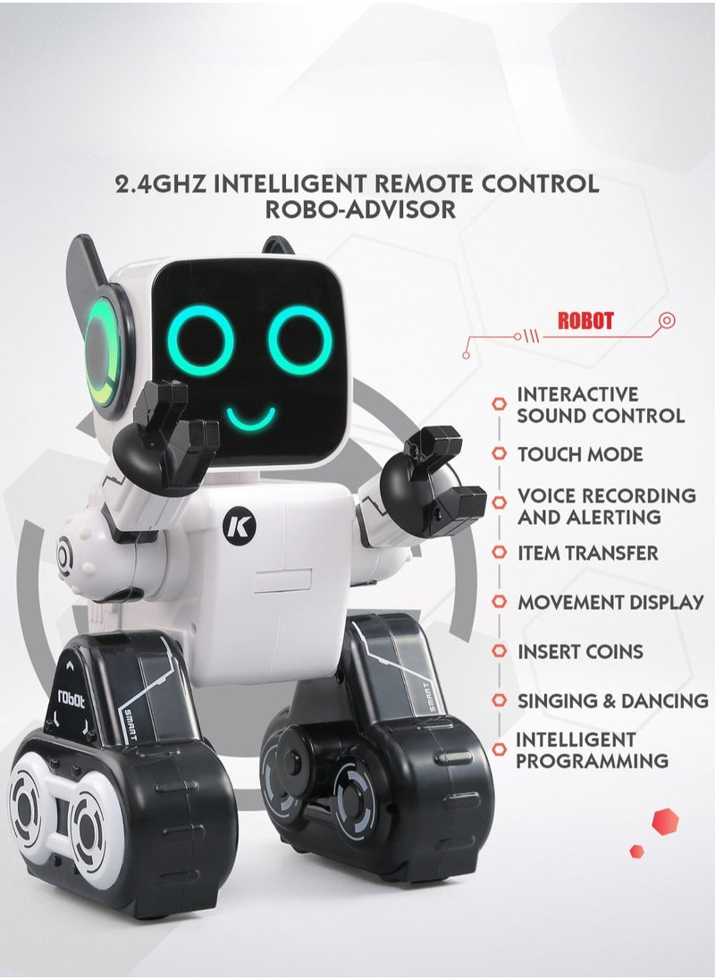 JJRC Interactive Voice Robot for Kids – Cady Wile Smart Robot with Programmable Singing and Talking Features, Voice Commands, and Learning Play – RC Robot for Kids Educational Toy  - Image 2