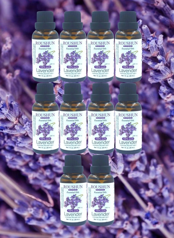 ROUSHUN 10 Pieces Lavender Essential Oil 30ml