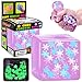 YVBBHE Purple Squeeze Cube with Glow in The Dark Snowflakes InsideSquishy Fidget Gummy Toys Luminous Sensory Toys for Kids Autism Maltose Balls for Anxiety Stress Relief Gifts for Kids - Image 2