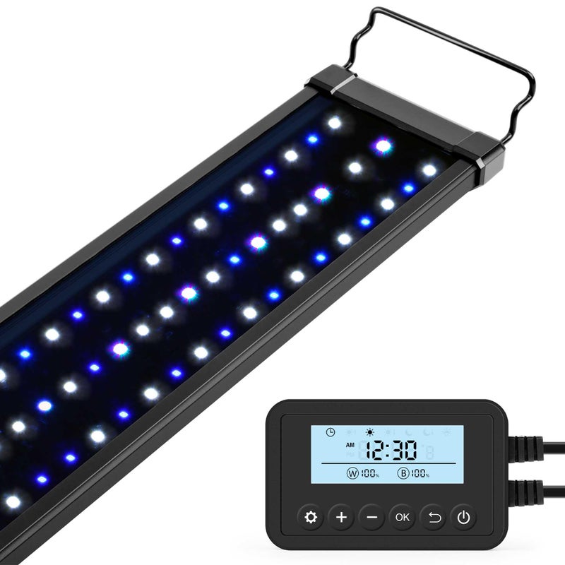 NICREW 20W Saltwater Aquarium Light, Marine LED Reef Light for Corals, Programmable Timer Controller, 18 to 24-Inch - Image 1