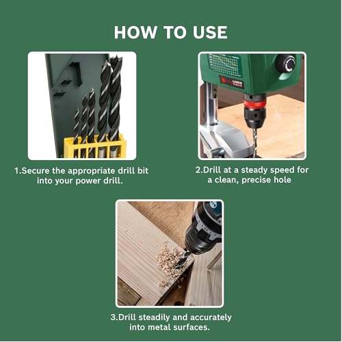 Bosch Professional Wood Drill Bit Set (5 pcs) (Diameter: 4/5/6/8/10 mm) - Image 5