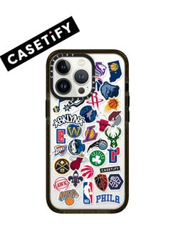 Apple iPhone 15 Pro Max Case,NBA logos Magnetic Adsorption Phone Case - Semi transparent