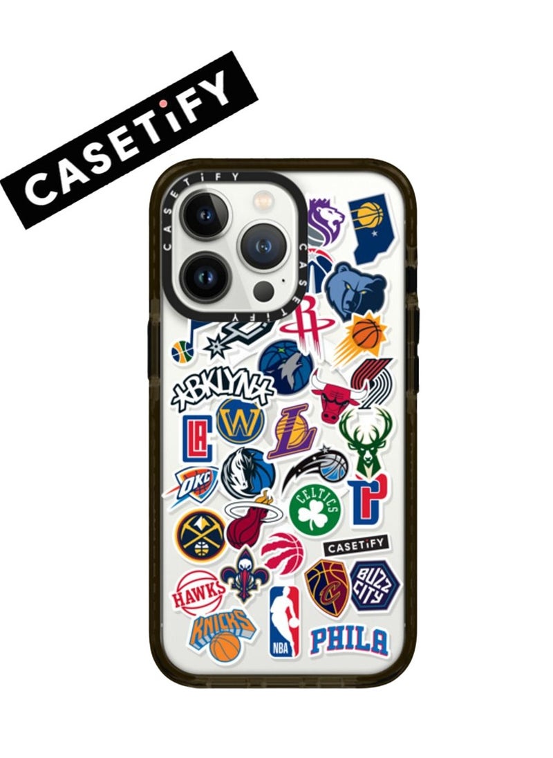 Casetify - Apple iPhone 15 Pro Max Case,NBA logos Magnetic Adsorption Phone Case - Semi transparent - Image 1