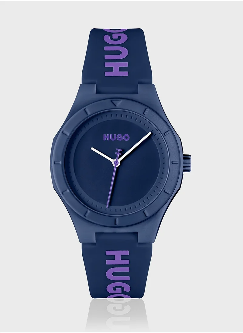 HUGO Silicone Strap Analog Watch