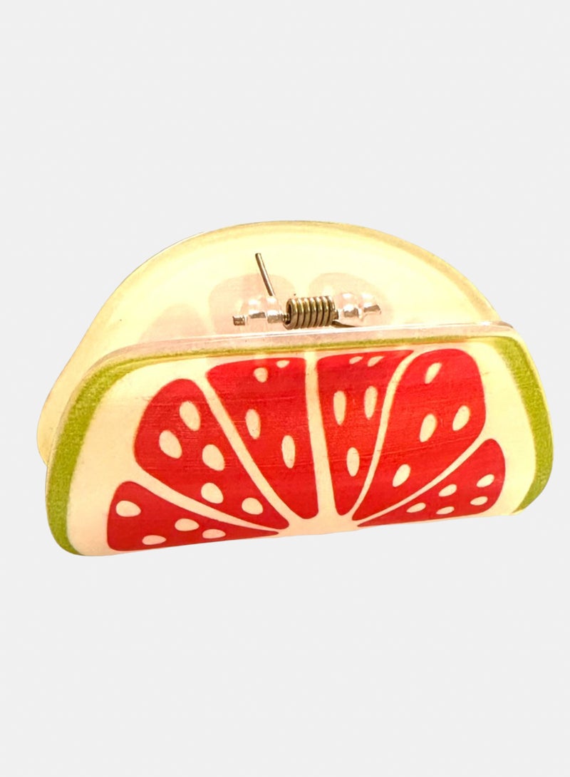 Trio Earrings Grapefruit Hair Claw Clip - Image 1