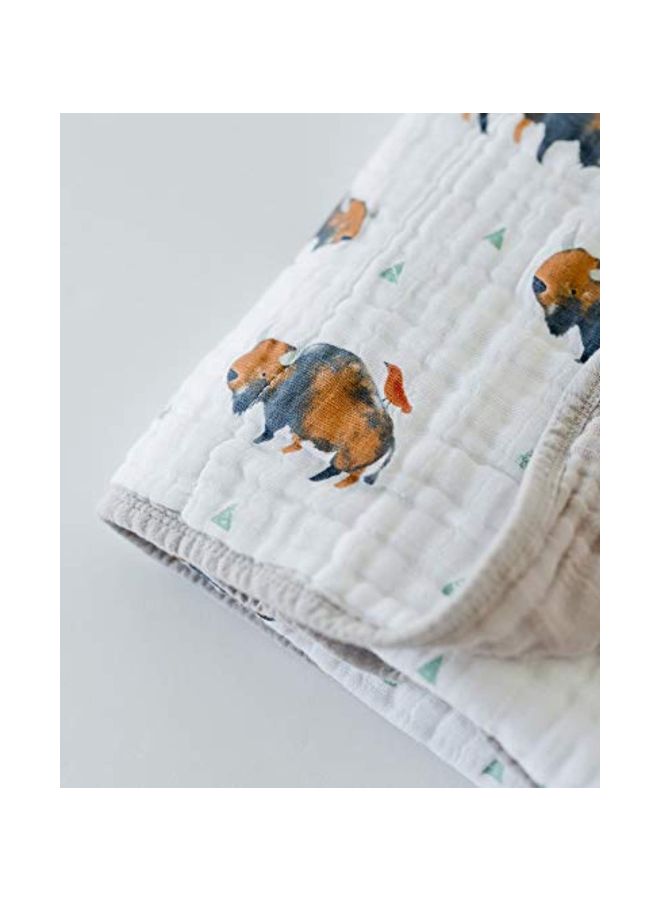 Little Unicorn Original Premium Cotton Quilt | Multi-Layered & Extra-Soft Muslin Fabric |for Babies & Toddlers (Bison) - Image 3