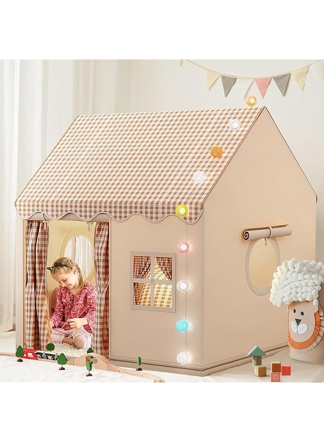 لينجي خيمة لعب، خيمة خرافية محمولة كبيرة للترفيه الداخلي، قابلة للغسل والطي، خيمة لعب داخلية مناسبة للأطفال من سن 3 إلى 10 سنوات - Image 2