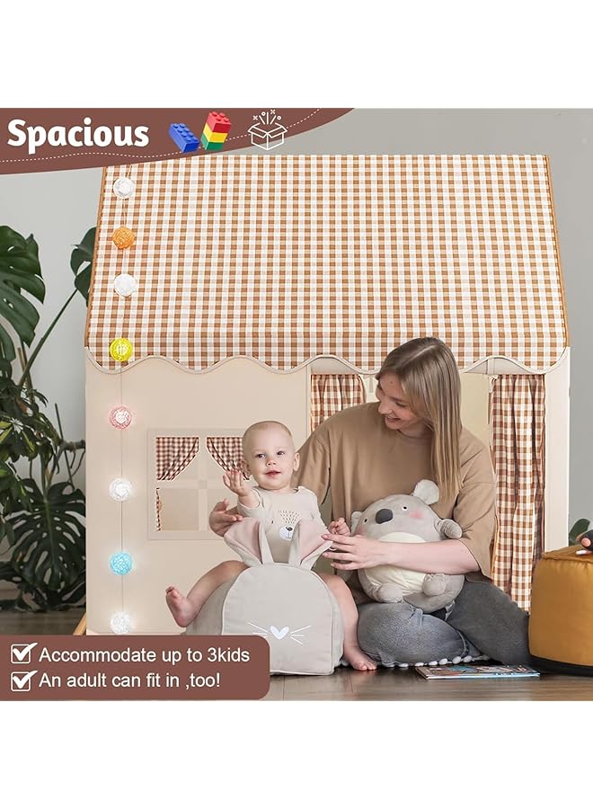 لينجي خيمة لعب، خيمة خرافية محمولة كبيرة للترفيه الداخلي، قابلة للغسل والطي، خيمة لعب داخلية مناسبة للأطفال من سن 3 إلى 10 سنوات - Image 5