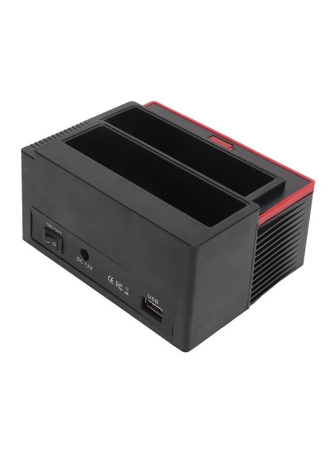 Thoraya Dual-slot direct-insert SATA+IDE multi-function hard disk dock duplicator USB2.0 dual-use all-in-one card reader supports OTB function European standard  - Image 4