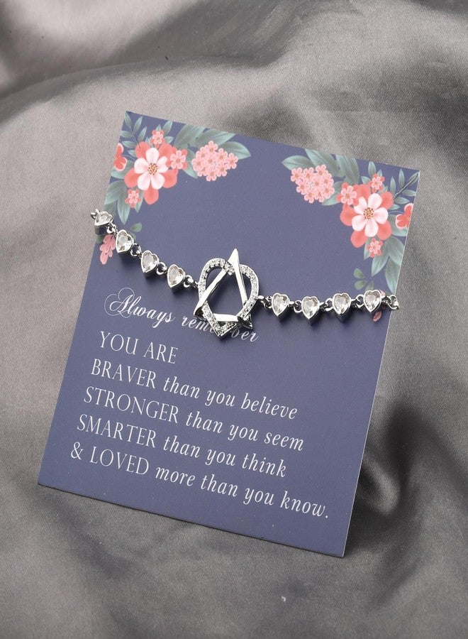 FEELMEM Adoption Gift Adoption Symbol Heart Triangle Charm Silder Bracelet Adoptive Gift For Stepmom Stepdaughter (Adoption bracelet) - Image 5