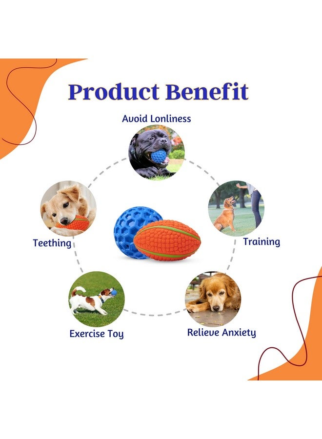 Interactive Dog Squeaky Ball Combo For Small To Medium Dogs - (Golf Ball + Corn Rugby, Large) | Chewing, Floating, Fetching, And Training | Reduce Separation Anxiety - Image 5