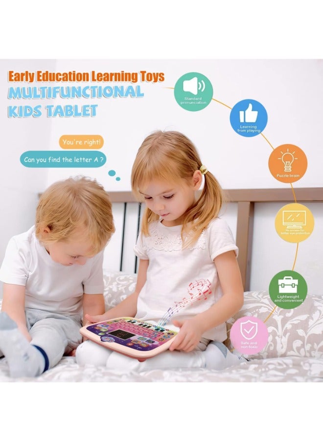 Assorted Color Kids Learning Tablet for Toddlers with LED Screen | Interactive Educational Toy Teaching Alphabet, Numbers, Words, Music u0026 Math | Early Development Montessori Electronic Pad for Boys u0026 Girls Age 3-6 | Smart Learning Tablet Gift for Kids - Image 3