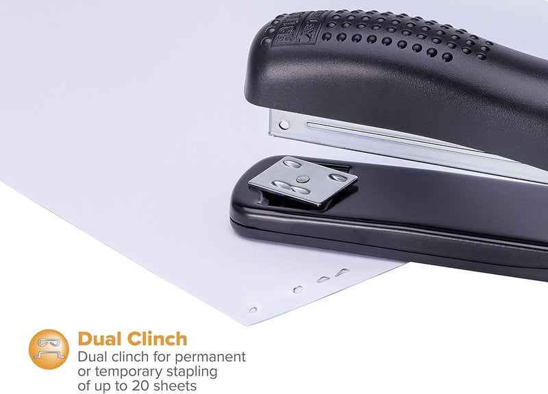 Bostitch Office Ergonomic 20 Sheet Desktop Stapler, Black, 2-Pack - Image 5