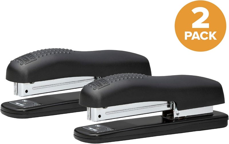 Bostitch Office Ergonomic 20 Sheet Desktop Stapler, Black, 2-Pack - Image 4