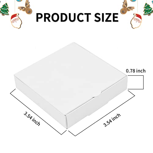 WANGDEFA 100 Pack Small Pizza Boxes Mini Pizza Boxes 3.5 x 3.5 White Mini Pizza Boxes White Pizza Boxes 3.5 Inch Mini Pizza Boxes for Pizzas Cookie Mini Pies Party Favors - Image 2