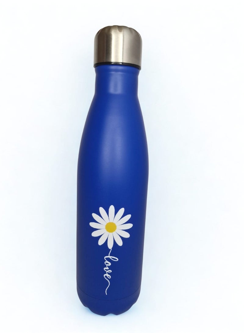 Double Wall Eco-Friendly Stainless Steel Bottle- Hot & Cold 500ml - Ideal Gift for Women,Girls