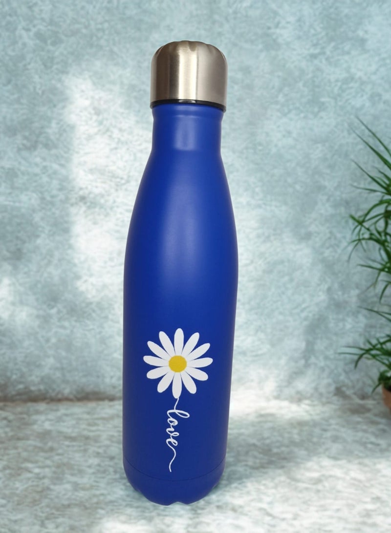 Double Wall Eco-Friendly Stainless Steel Bottle- Hot & Cold 500ml - Ideal Gift for Women,Girls