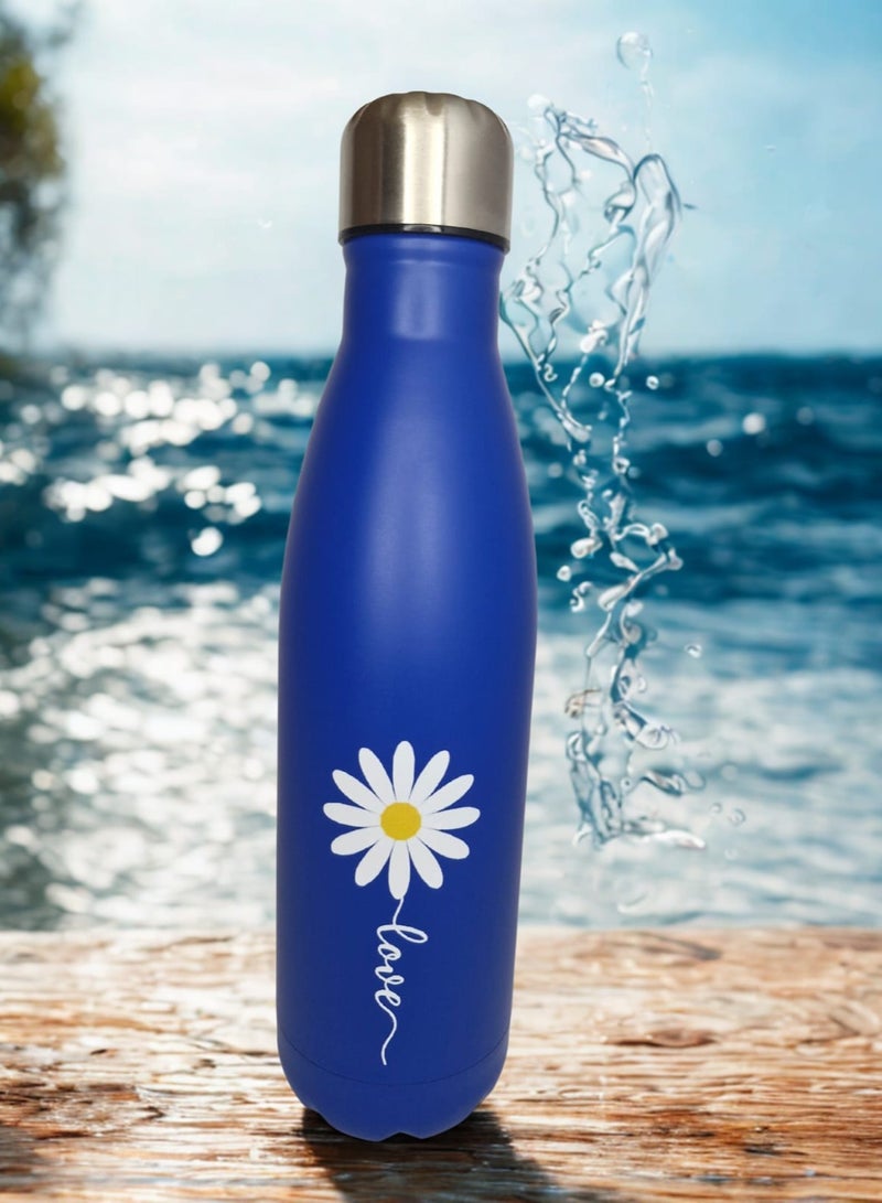 Double Wall Eco-Friendly Stainless Steel Bottle- Hot & Cold 500ml - Ideal Gift for Women,Girls