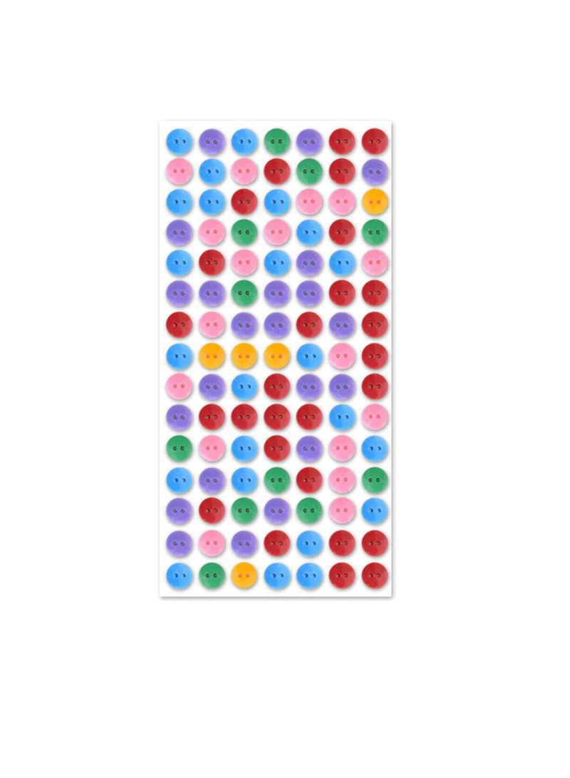 Craft Adhesive Buttons Assorted Colors Round Multi-Mix 11mm - Image 2